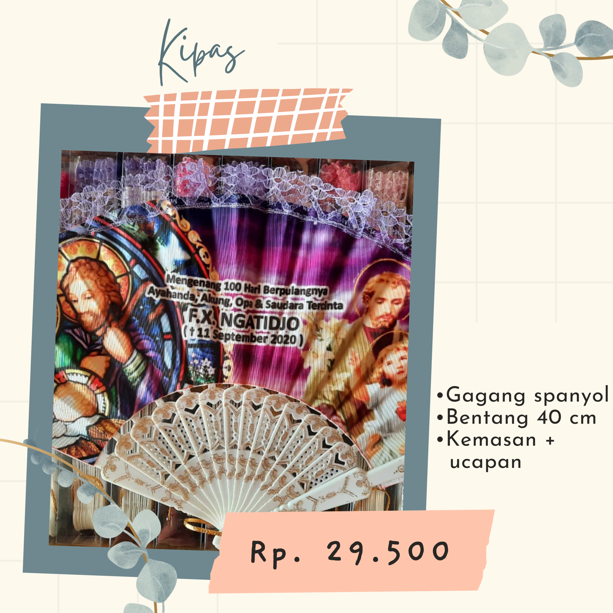 Kipas Lipat Gagang Spanyol