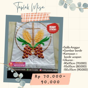 Taplak Misa Motif Salib-Anggur