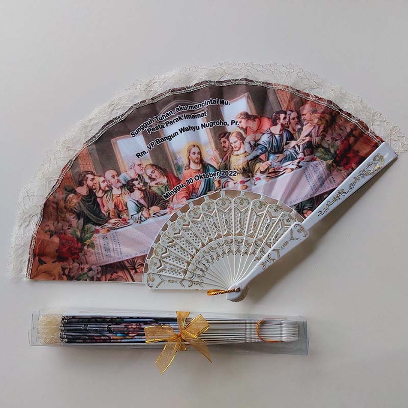 Kipas Lipat Gagang Spanyol - Gambar 2