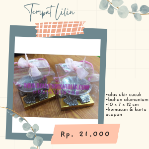 Tempat Lilin Alumunium Alas Ukir