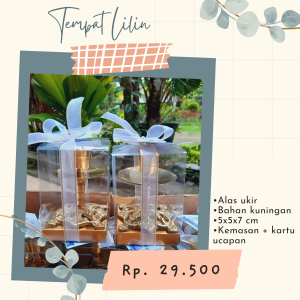 Tempat Lilin Kuningan Alas Ukir