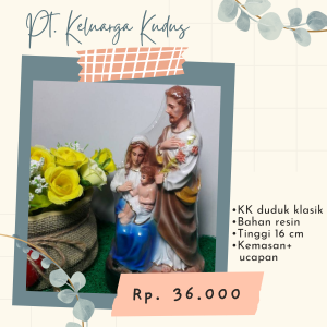Keluarga Kudus Duduk 16 cm