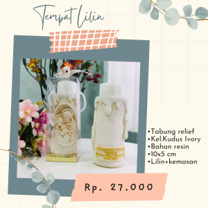 Tempat Lilin Tabung Relief Keluarga Kudus
