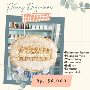 Pajangan Meja Perjamuan Bunga Ivory