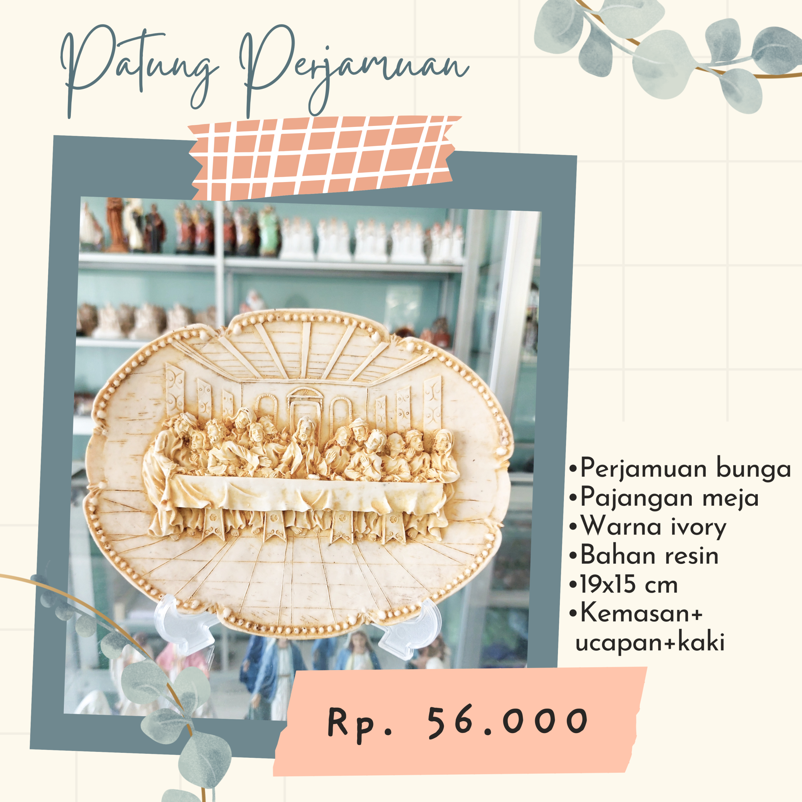 Pajangan Meja Perjamuan Bunga Ivory