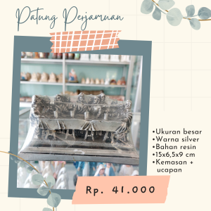 Patung Perjamuan Terakhir Besar Silver