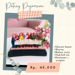 Patung Perjamuan Terakhir Besar Warna