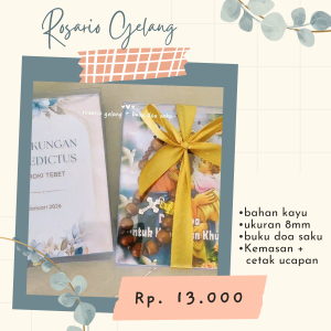 Rosario Gelang Kayu + Buku Doa Saku
