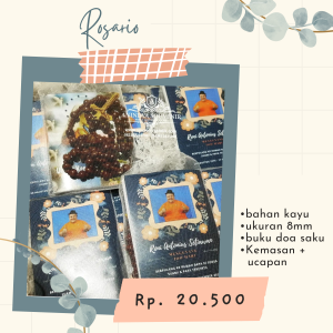 Rosario Kayu 8 mm + Buku Doa Saku