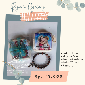 Rosario Gelang Kayu + Dompet