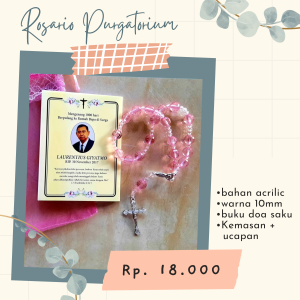 Rosario Purgatorium Acrilic + Buku Doa Saku