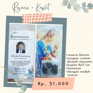Rosario Blustin 6 mm + Kaplet Doa Rosario