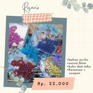 Rosario Acrilic 8 mm + Buku Doa Saku