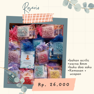 Rosario Acrilic 8 mm + Buku Doa Saku