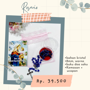 Rosario Kristal 8 mm + Buku Doa Saku