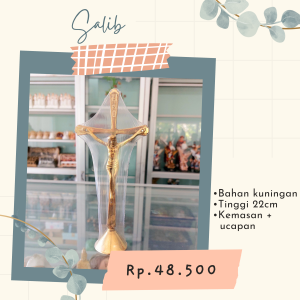 Salib Kuningan 22 cm