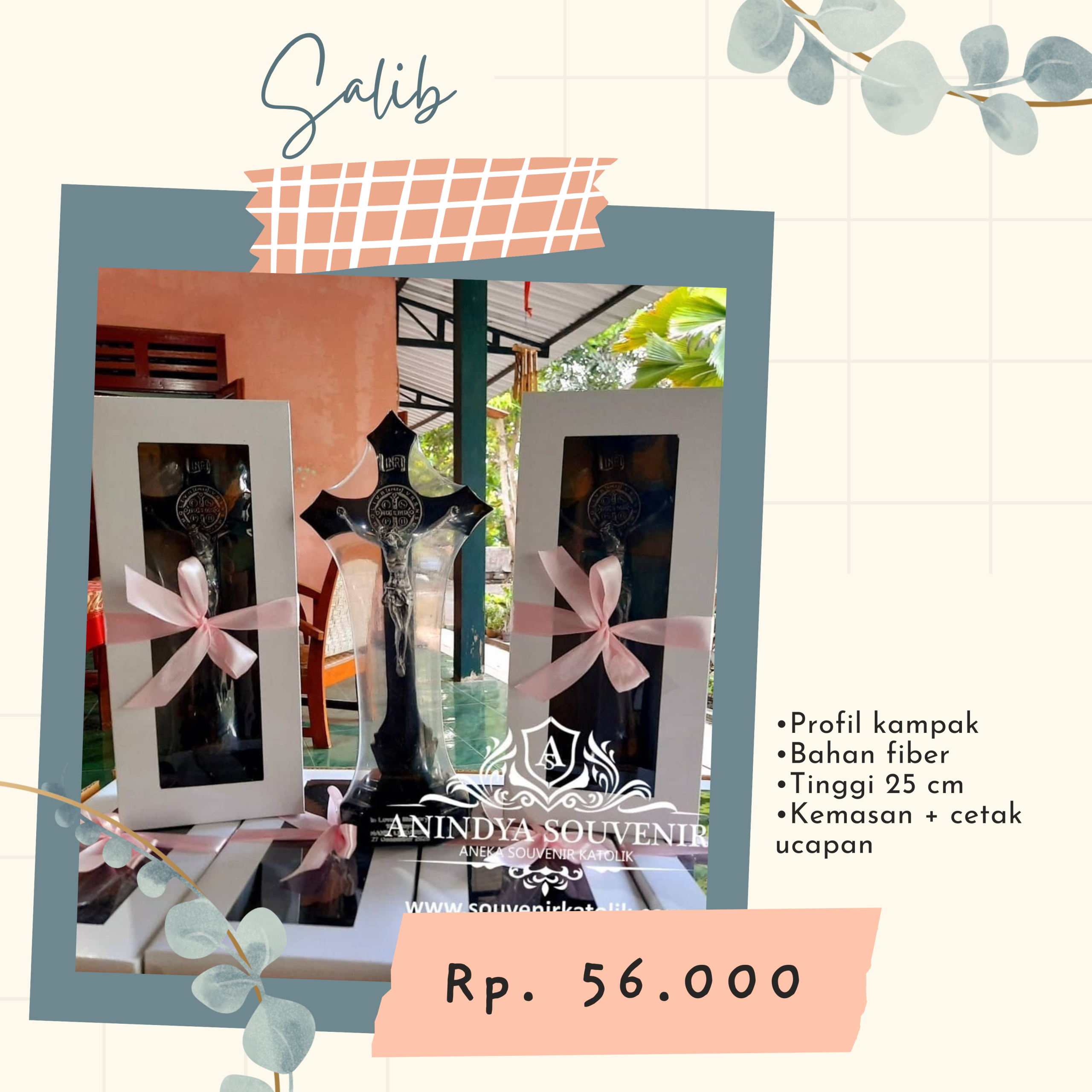 Salib Profil Kampak 25 cm