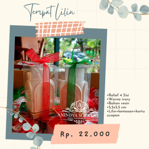 Tempat Lilin Relief 4 Sisi