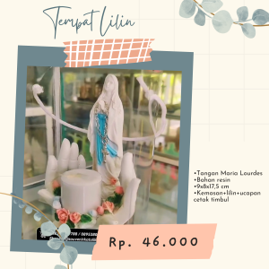 Tempat Lilin Tangan Maria Lourdes